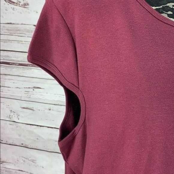 Crossroads Woman 3X Plum Colored cap sleeve Shirt - Picture 4 of 10